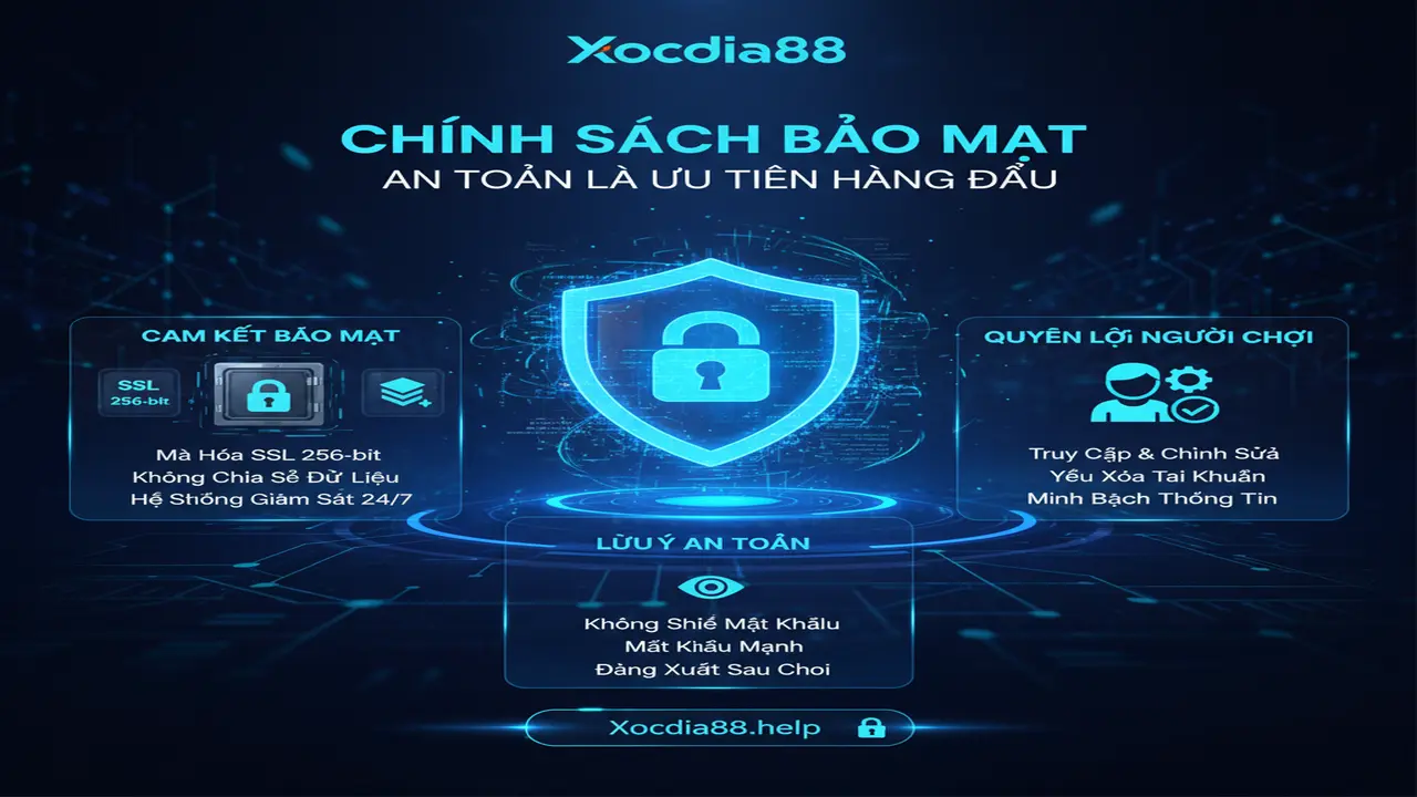 Chính Sách Bảo Mật Xocdia88