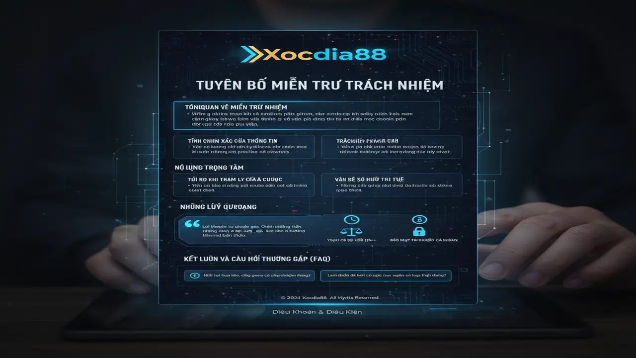 Miễn Trừ Trách Nhiệm Xocdia88