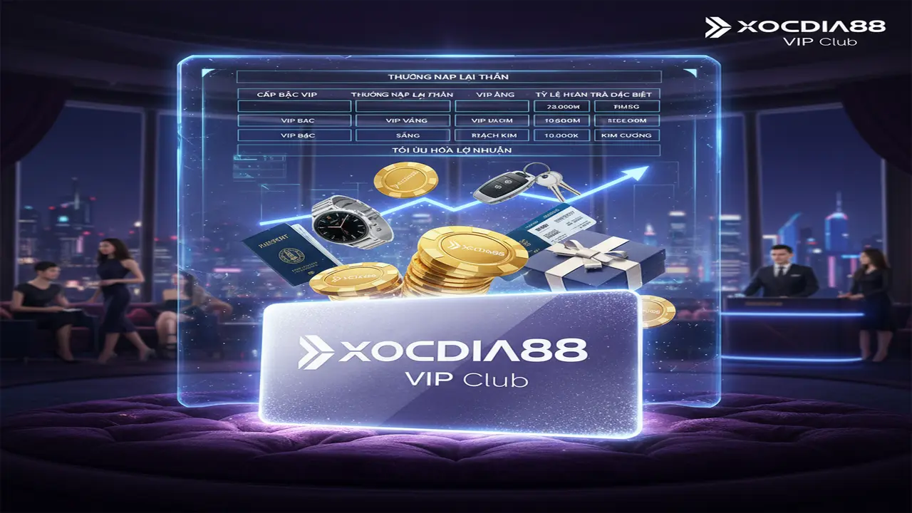 Đặc quyền VIP: Thưởng lớn hàng tháng Xocdia88
