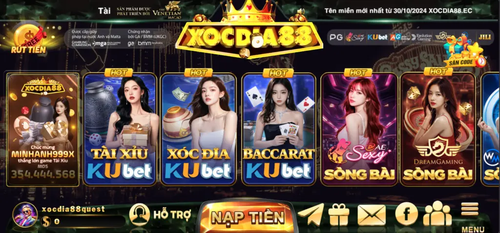 Xóc Đĩa 88 Live Casino
